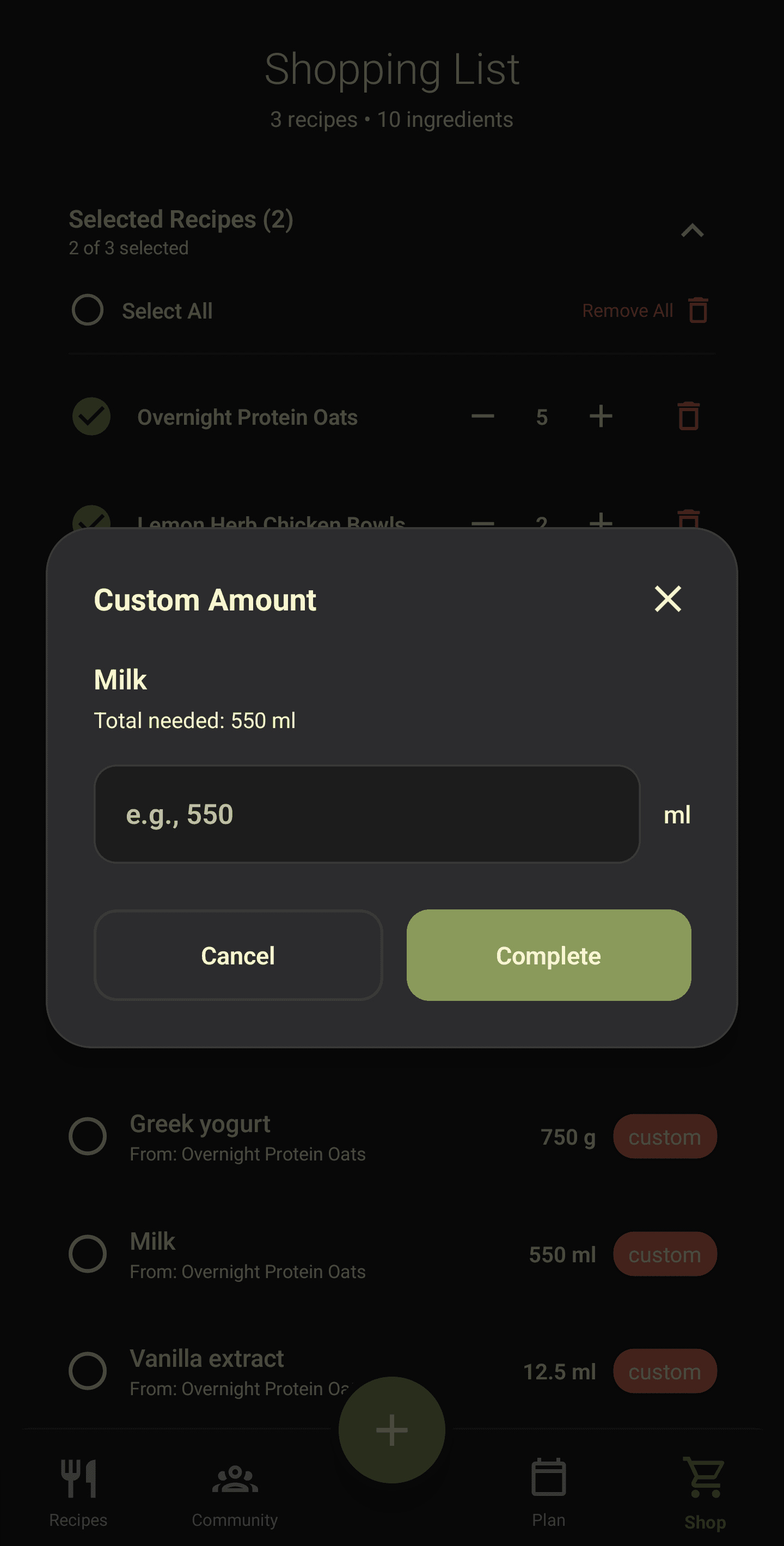 Make the app fit real kitchens and real households