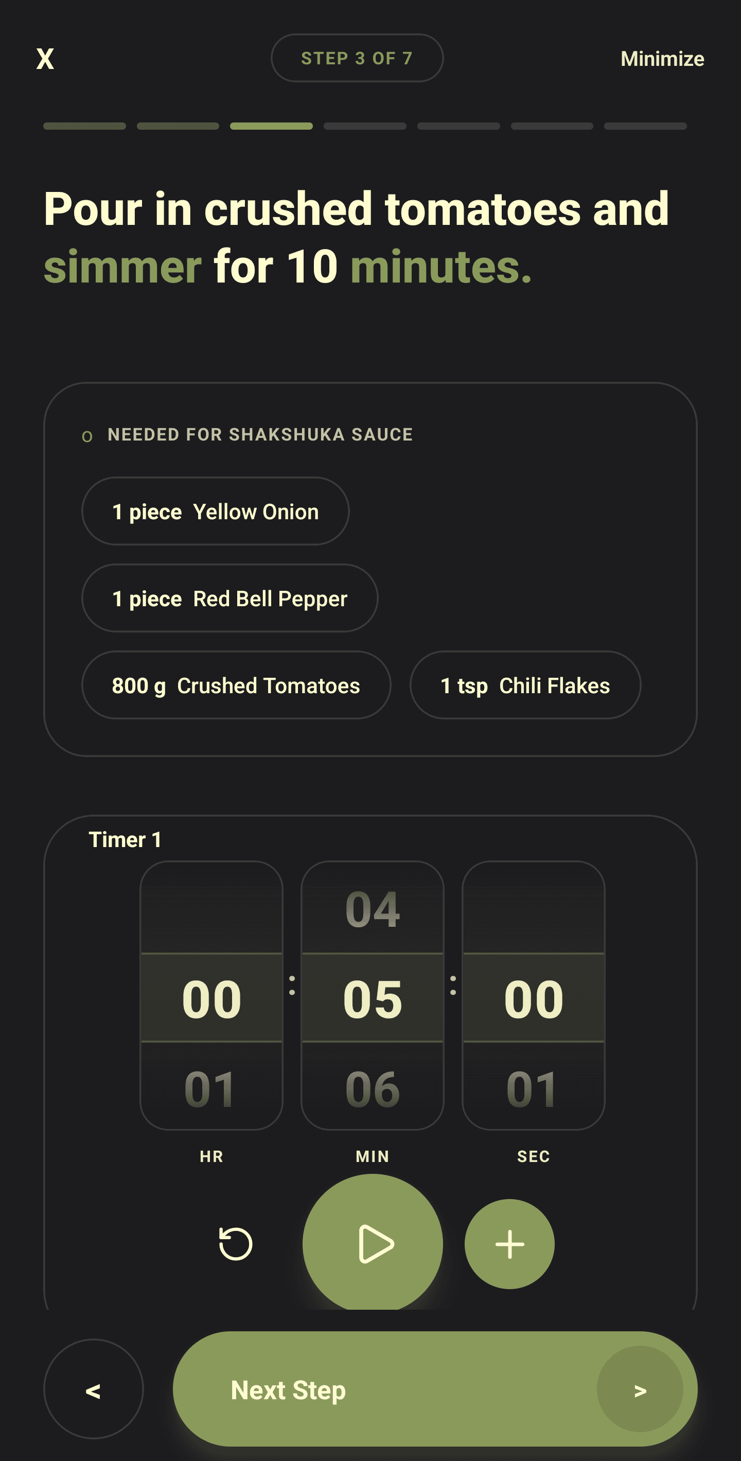 Support the cooking process, not just the recipe lookup